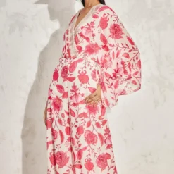 Namrata Joshipura Pink Eden Batwing Sleeve Jumpsuit -Outlet Loometta Store 01042023nj01 4