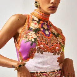 Rajdeep Ranawat Rahini Floral Halter Style Jumpsuit 11 Rajdeep Ranawat Rahini Floral Halter Style Jumpsuit -Outlet Loometta Store 011223rr18 4 1