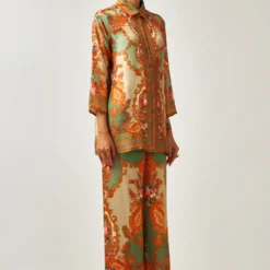 Rajdeep Ranawat Maizah Serene Green Floral Printed Shirt Top 8 Rajdeep Ranawat Maizah Serene Green Floral Printed Shirt Top -Outlet Loometta Store 011223rr31 2