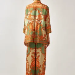 Rajdeep Ranawat Maizah Serene Green Floral Printed Shirt Top 11 Rajdeep Ranawat Maizah Serene Green Floral Printed Shirt Top -Outlet Loometta Store 011223rr31 5