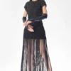 Rohit Gandhi + Rahul Khanna Stellar Black Fringe Dress -Outlet Loometta Store 0503rg03 1 1
