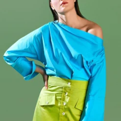 Bennch Lime Green Button Down Skirt 9 Bennch Lime Green Button Down Skirt -Outlet Loometta Store 051pgsk 4