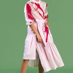 Bennch Brush Stroke Printed Asymmetric Dress 9 Bennch Brush Stroke Printed Asymmetric Dress -Outlet Loometta Store 05bpmd 4