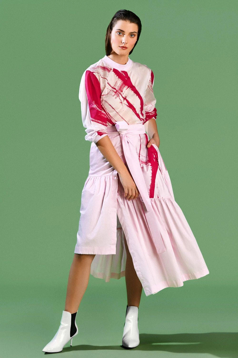 Bennch Brush Stroke Printed Asymmetric Dress 6 Bennch Brush Stroke Printed Asymmetric Dress - Image 4