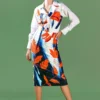 Bennch Abstract Print Pencil Skirt -Outlet Loometta Store 05dtbsk 1