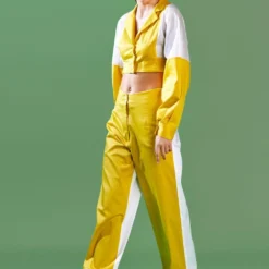 Bennch Yellow Sporty Crop Top