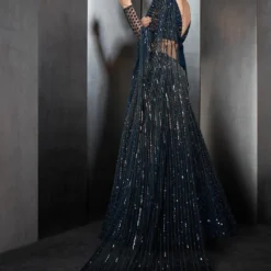 Rohit Gandhi + Rahul Khanna Navy Embellished Lehenga Set -Outlet Loometta Store 0602rk02 5