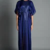 Amit Aggarwal Blue Drape Kaftan Dress -Outlet Loometta Store 068 ibl 1