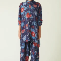 Payal Pratap Navy & Red Tabai Printed Salwar