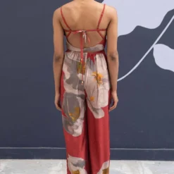 YAM Red Poppies Jumpsuit -Outlet Loometta Store 0702ym03 3