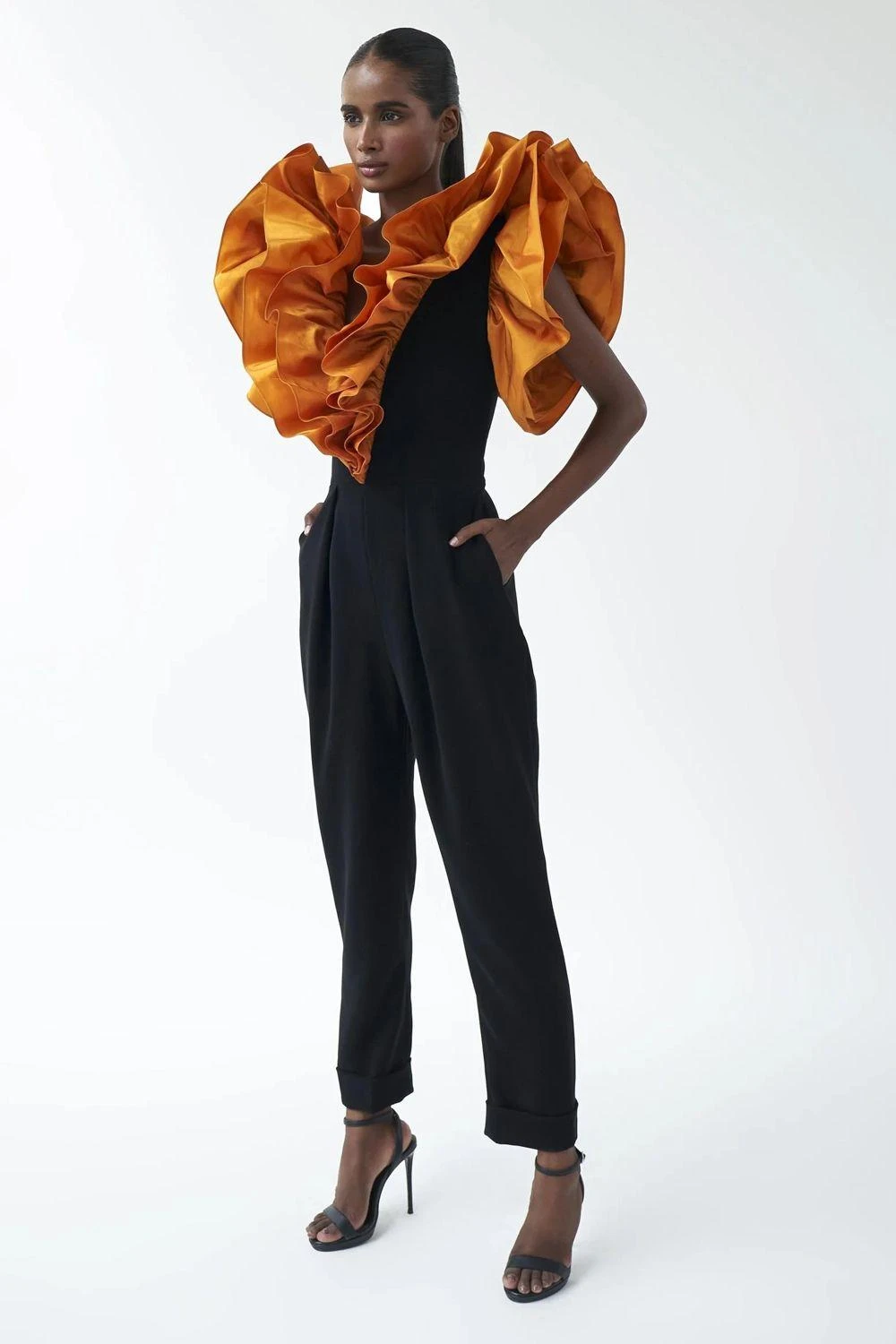 Gauri & Nainika Black Dramatic Ruffled Jumpsuit 5 Gauri & Nainika Black Dramatic Ruffled Jumpsuit - Image 3