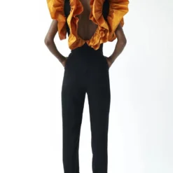 Gauri & Nainika Black Dramatic Ruffled Jumpsuit 9 Gauri & Nainika Black Dramatic Ruffled Jumpsuit -Outlet Loometta Store 0809gk06 4