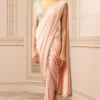 Tarun Tahiliani Blush Pink Dhoti Drape Sari Set -Outlet Loometta Store 0901tt02 1