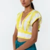 Medium Yellow Itajime Blouse -Outlet Loometta Store 105sm53 1