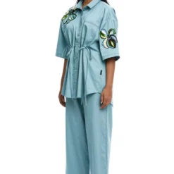 Kanika Goyal Label Blue Solid Ankle Length Pants 8 Kanika Goyal Label Blue Solid Ankle Length Pants -Outlet Loometta Store 111023kg08 3