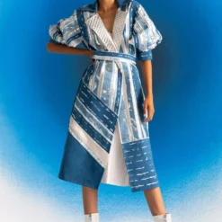 Richa Khemka Denim Trench And Slip Dress