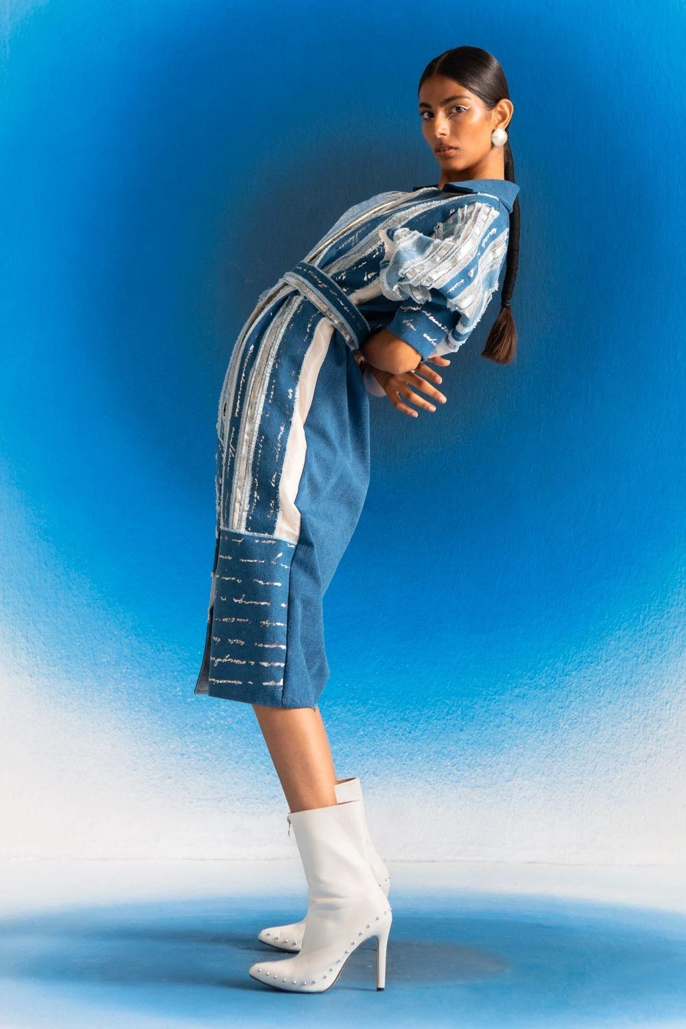 Richa Khemka Denim Trench And Slip Dress 4 Richa Khemka Denim Trench And Slip Dress - Image 2