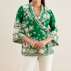 PATINE Green Shikargah Wrap Top 9 PATINE Green Shikargah Wrap Top -Outlet Loometta Store 111pat3 2