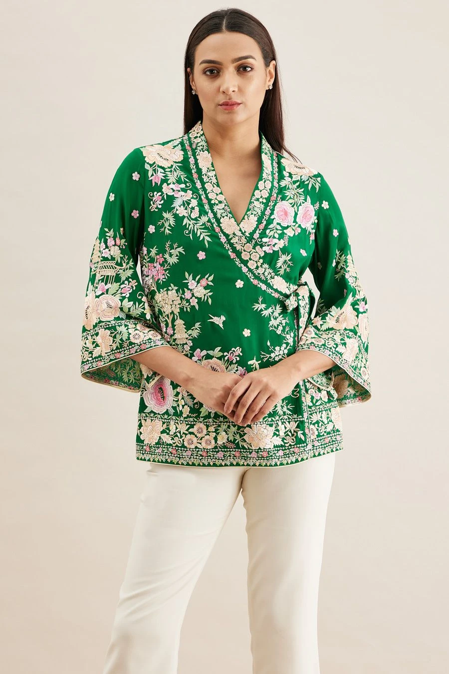 PATINE Green Shikargah Wrap Top 4 PATINE Green Shikargah Wrap Top - Image 2
