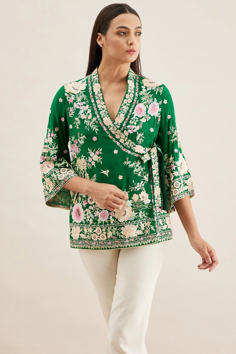 PATINE Green Shikargah Wrap Top 5 PATINE Green Shikargah Wrap Top - Image 3