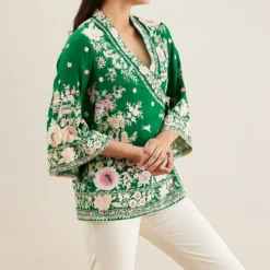 PATINE Green Shikargah Wrap Top 11 PATINE Green Shikargah Wrap Top -Outlet Loometta Store 111pat3 4
