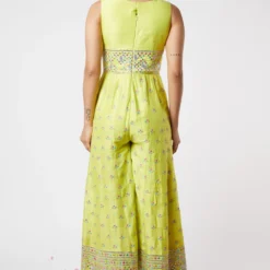 Gopi Vaid Lime Embellished Jumpsuit -Outlet Loometta Store 115gv19 3