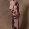 431-88 By Shweta Kapur Mauve Draped Silk Skirt -Outlet Loometta Store 115ske20 1
