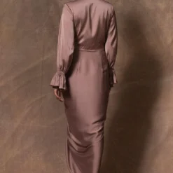 431-88 By Shweta Kapur Mauve Draped Silk Skirt -Outlet Loometta Store 115ske20 4