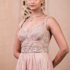 Tarun Tahiliani Old Rose Embellished Jumpsuit -Outlet Loometta Store 12623tt25 3