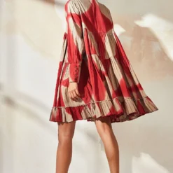 Khara Kapas Ruby Clamp Dyed Dress -Outlet Loometta Store 12923kk18 4