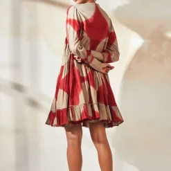 Khara Kapas Ruby Clamp Dyed Dress -Outlet Loometta Store 12923kk18 5