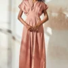 Khara Kapas English Rose Pleated Dress -Outlet Loometta Store 12923kk37 1