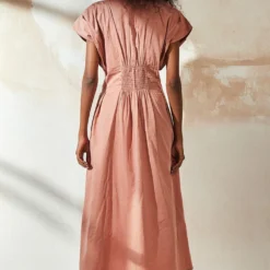 Khara Kapas English Rose Pleated Dress -Outlet Loometta Store 12923kk37 5