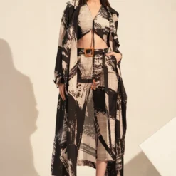 Nikita Mhaisalkar Black & White Stroke Printed Pant -Outlet Loometta Store 131023nmw2 2