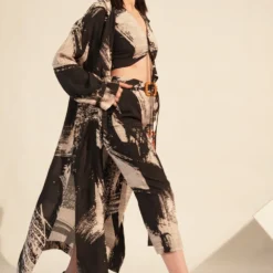 Nikita Mhaisalkar Black & White Stroke Printed Pant -Outlet Loometta Store 131023nmw2 4