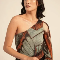 Nikita Mhaisalkar Powder Blue Butterfly Printed Jumpsuit -Outlet Loometta Store 131023nmw27 4