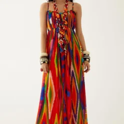 Payal Jain Multicoloured Gathered Ruffle Dress