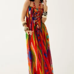 Payal Jain Multicoloured Gathered Ruffle Dress -Outlet Loometta Store 14623pj1 3