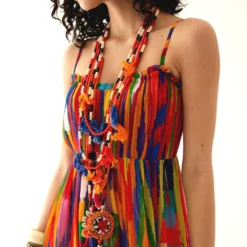 Payal Jain Multicoloured Gathered Ruffle Dress -Outlet Loometta Store 14623pj1 4