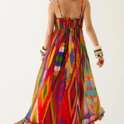 Payal Jain Multicoloured Gathered Ruffle Dress -Outlet Loometta Store 14623pj1 5