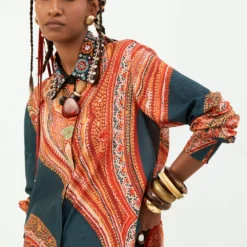 Aseem Kapoor Deep Teal Atri Shirt -Outlet Loometta Store 150723ak01 3