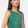 431-88 By Shweta Kapur Green Beaded Top -Outlet Loometta Store 1512sk2 1