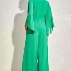 Namrata Joshipura Kelly Green Metallic Quad Jumpsuit -Outlet Loometta Store 1532023nj1 4