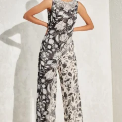 Namrata Joshipura Black & White Eden Overlap Jumpsuit