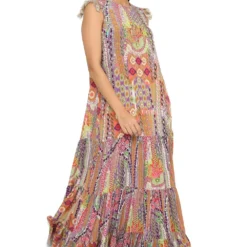 Payal Singhal Tribal Printed Tiered Dress -Outlet Loometta Store 154ps40 3