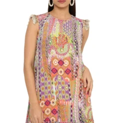 Payal Singhal Tribal Printed Tiered Dress -Outlet Loometta Store 154ps40 4