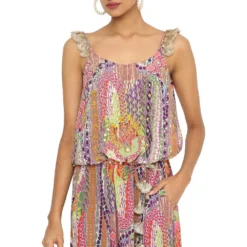 Payal Singhal Tribal Printed Crepe Jumpsuit -Outlet Loometta Store 154ps41 4