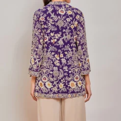 PATINE Purple Parsi Gara Embroidered Wrap Top -Outlet Loometta Store 15916 6