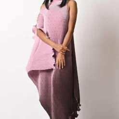 Kiran Uttam Ghosh Lavender Draped Dress -Outlet Loometta Store 159ku8 3