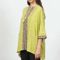PATINE Oversized Green Chikankari Top -Outlet Loometta Store 16087 2
